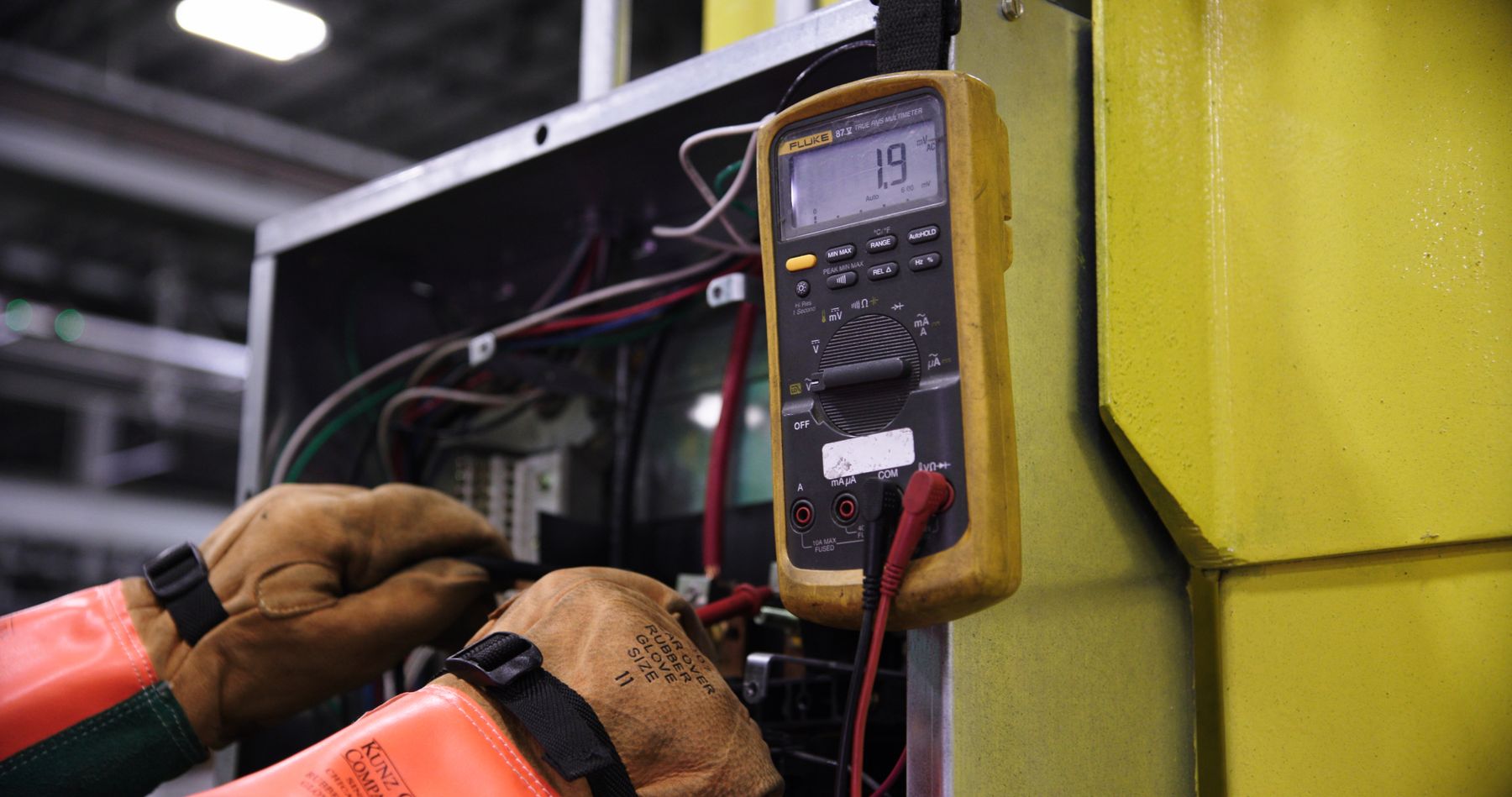 Skilled tradesperson working with tools and equipment on site